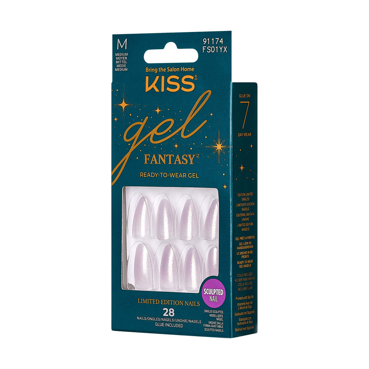 KISS Gel Fantasy Sculpted Holiday Nails - Tinsel