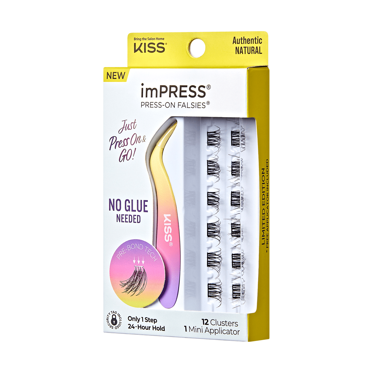 imPRESS Press-On Falsies Minipack, 12 Clusters + Applicator - Authentic