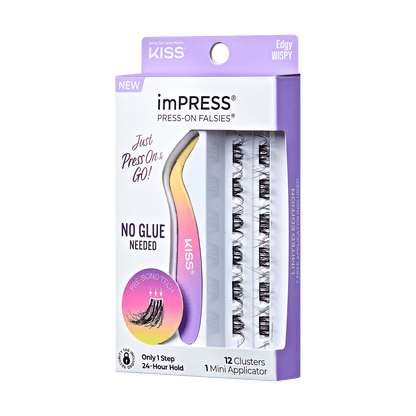 imPRESS Press-On Falsies Minipack, 12 Clusters + Applicator - Edgy