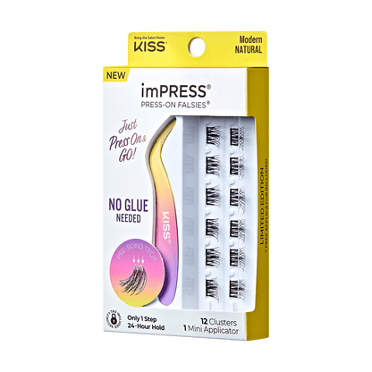 imPRESS Press-On Falsies Minipack, 12 Clusters + Applicator - Modern