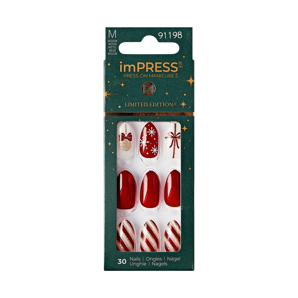 imPRESS Holiday Press-On Manicure - White Night