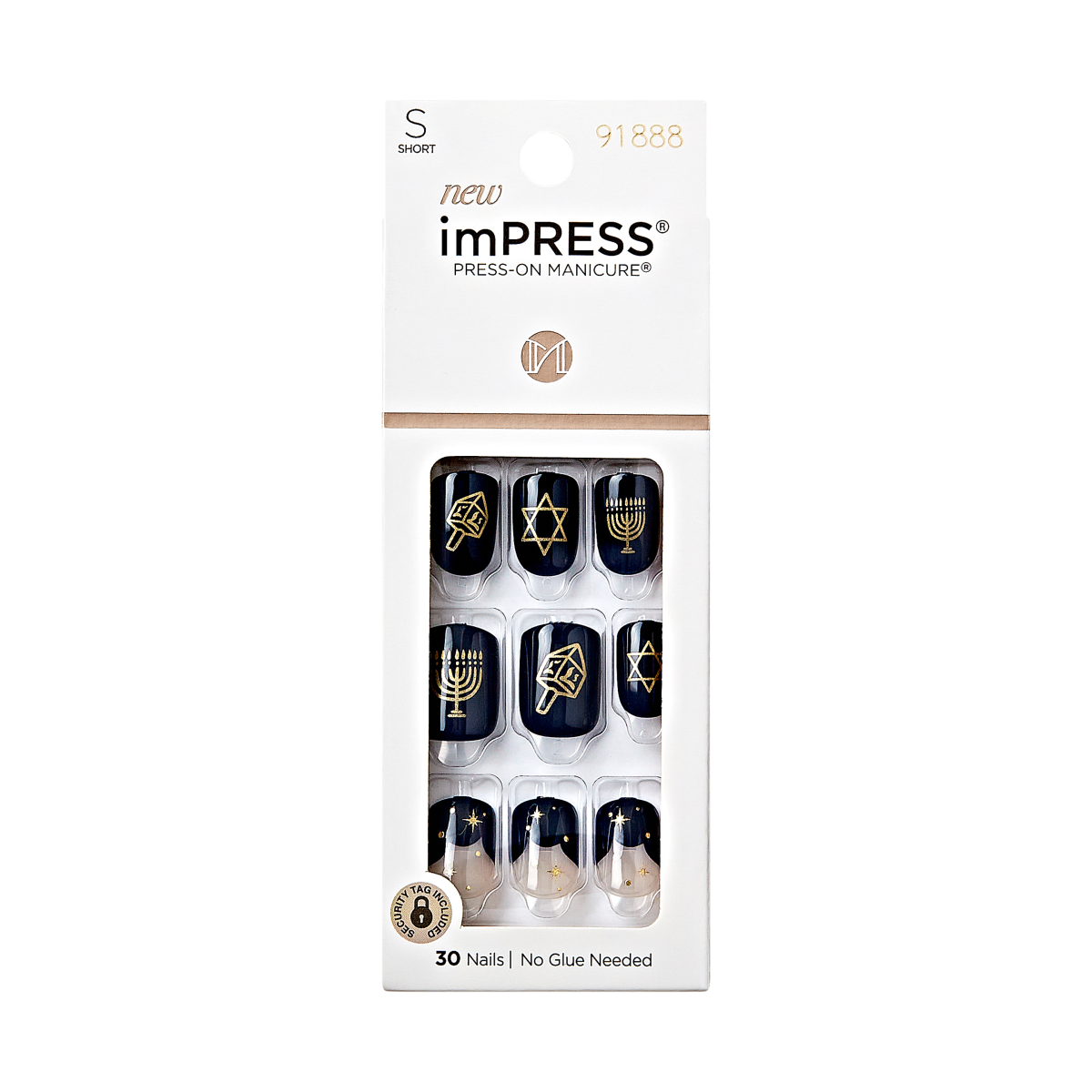 imPRESS Limited-Edition Hanukkah Press-On Nails – 8 Nights