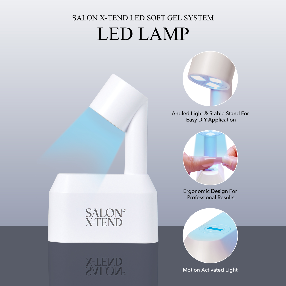 KISS Salon X-tend LED Curing Lamp, Soft Gel DIY Nail Extensions