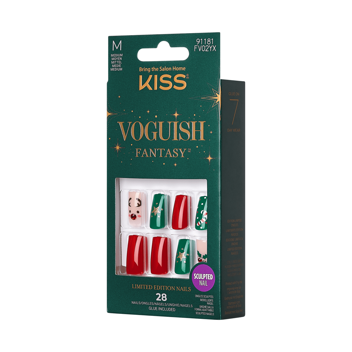 KISS Voguish Fantasy Holiday Nails - Stockings