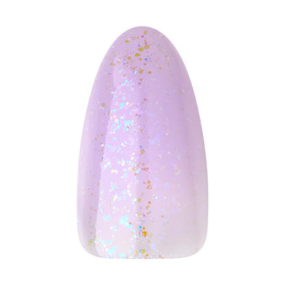 KISS Gel Fantasy, Press-On Nails, One Day Jelly, Purple, Med Almond, 28ct