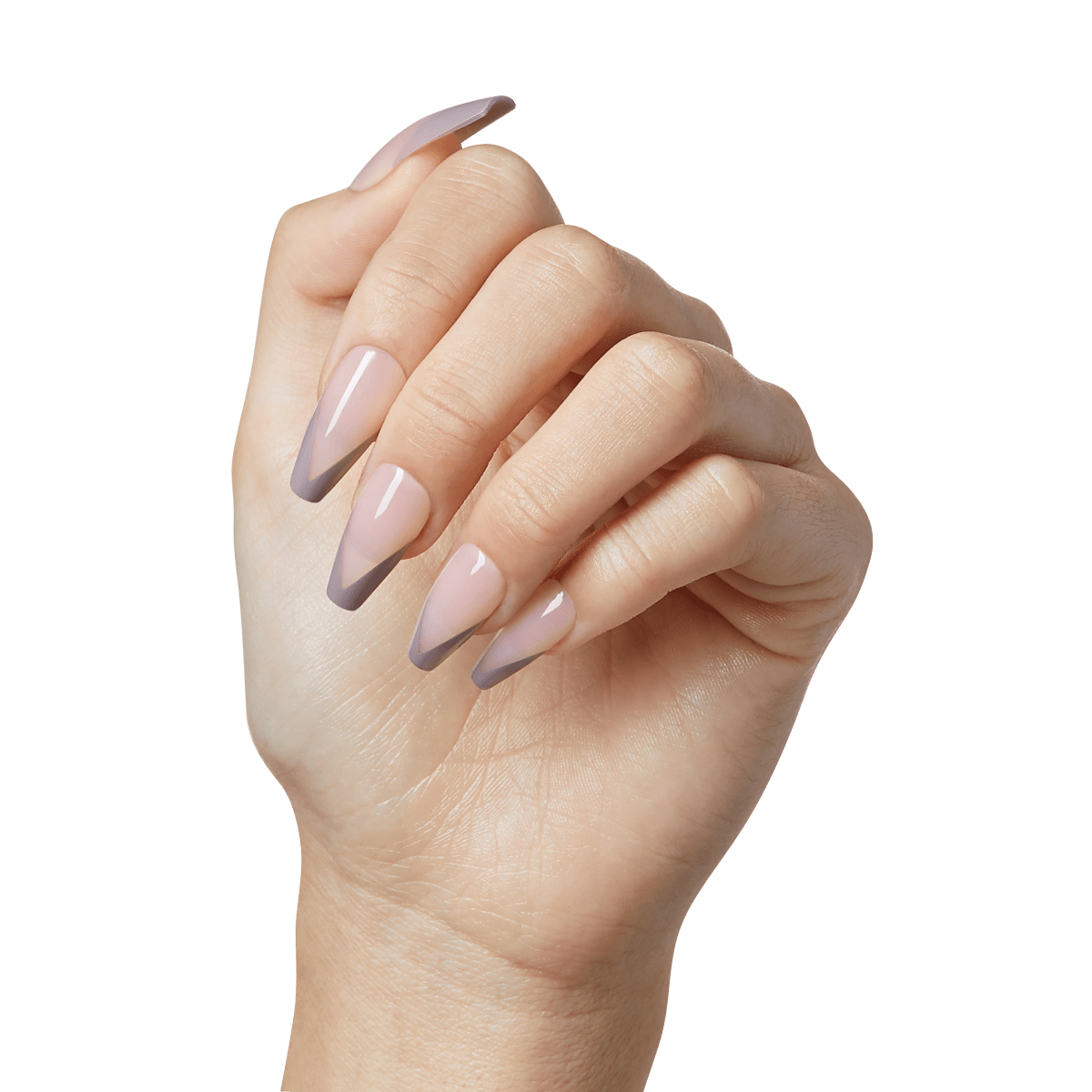 Salon Acrylic French Color Nails - Cupcakes