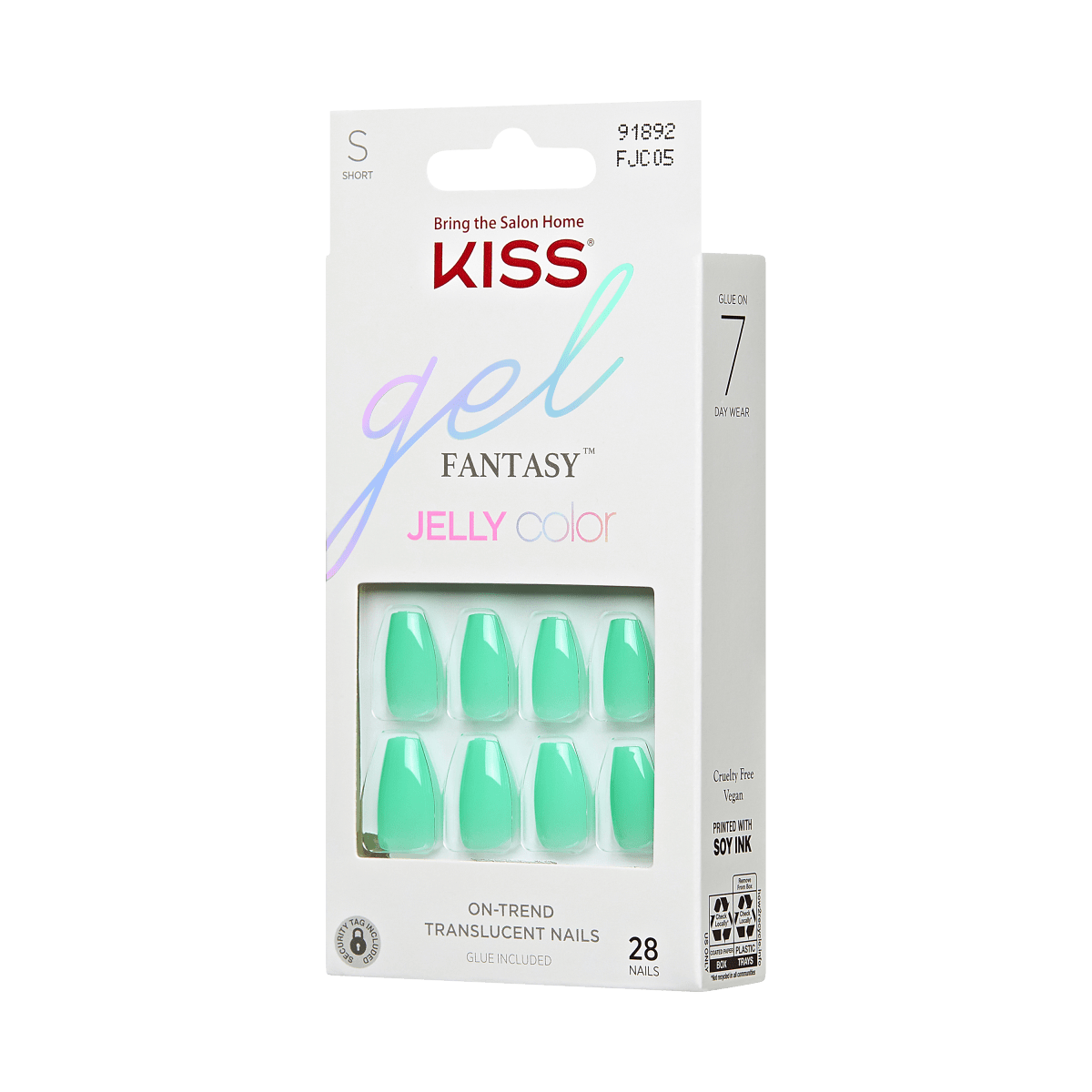 KISS Gel Fantasy Jelly Color Nails Poppin Jelly KISS USA