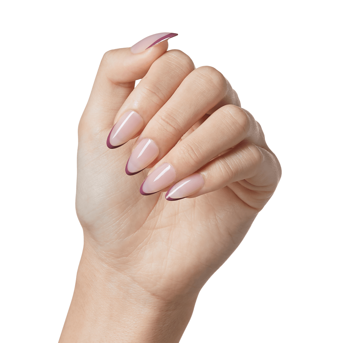Salon Acrylic French Color Nails - All of Me