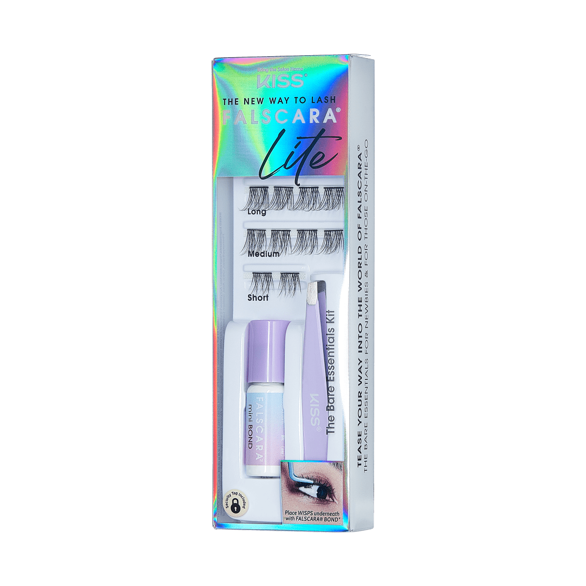 KISS FALSCARA Lite Bare Essentials Mini Starter Kit, 10 Wisps