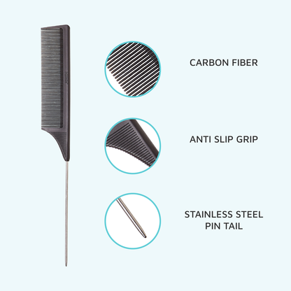 Pin Tail Comb Carbon Fiber Professional - Image 6