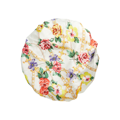 Satin Bonnet Cap Floral ReversibleSuper Jumbo - Image 5