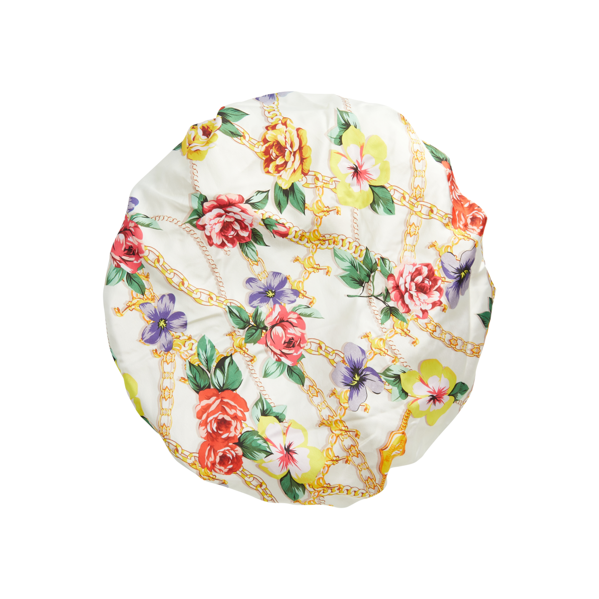 KISS Colors &amp; Care Crepe Satin Reversible Hair Bonnet, Super Jumbo - Floral Design