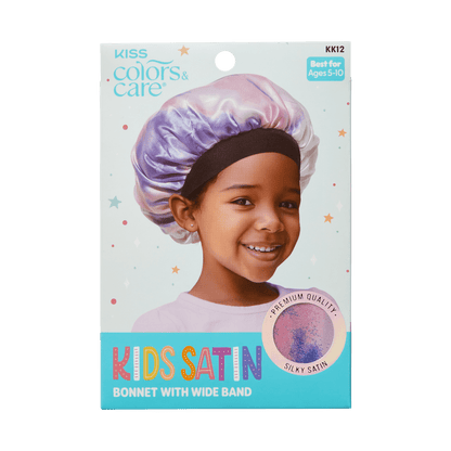 Kids Satin Bonnet Cap Pink Wide BandAges 5-10 - Image 2