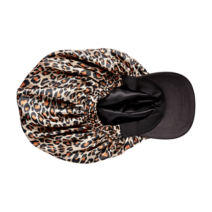 Visor Satin Hair Cap XL Leopard - Image 6