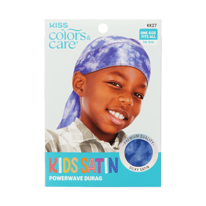 Power Wave- Kids Tie-Dye Satin Durag One Size - Image 2