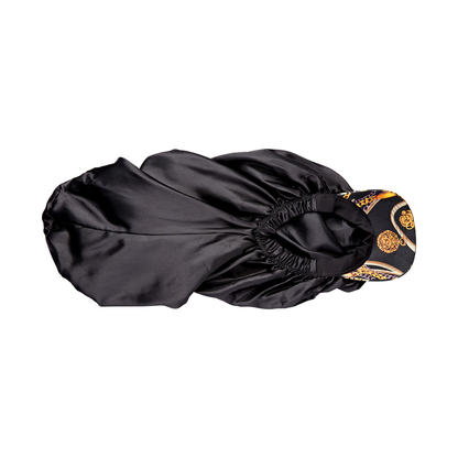Visor Satin Hair Cap Braid Black - Image 6