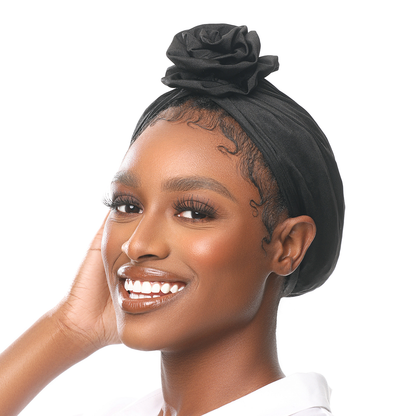 Pre-Tied Top Knot Black One Size - Image 4