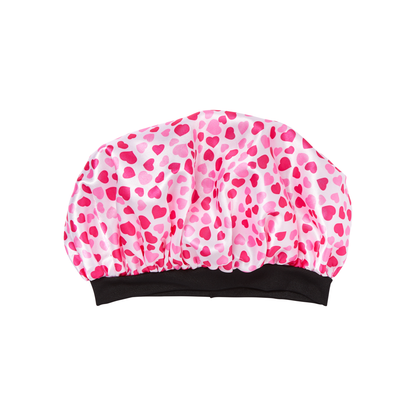 Kids Satin Bonnet Cap Heart Wide BandAges 5-10 - Image 3