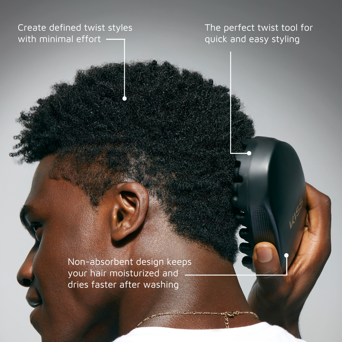 KISS Colors &amp; Care Dense &amp; Curved Twist King - Black