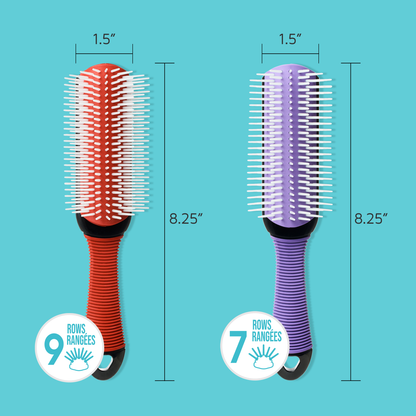 KISS Colors &amp; Care Professional Detangling Non-Slip Brush - Purple