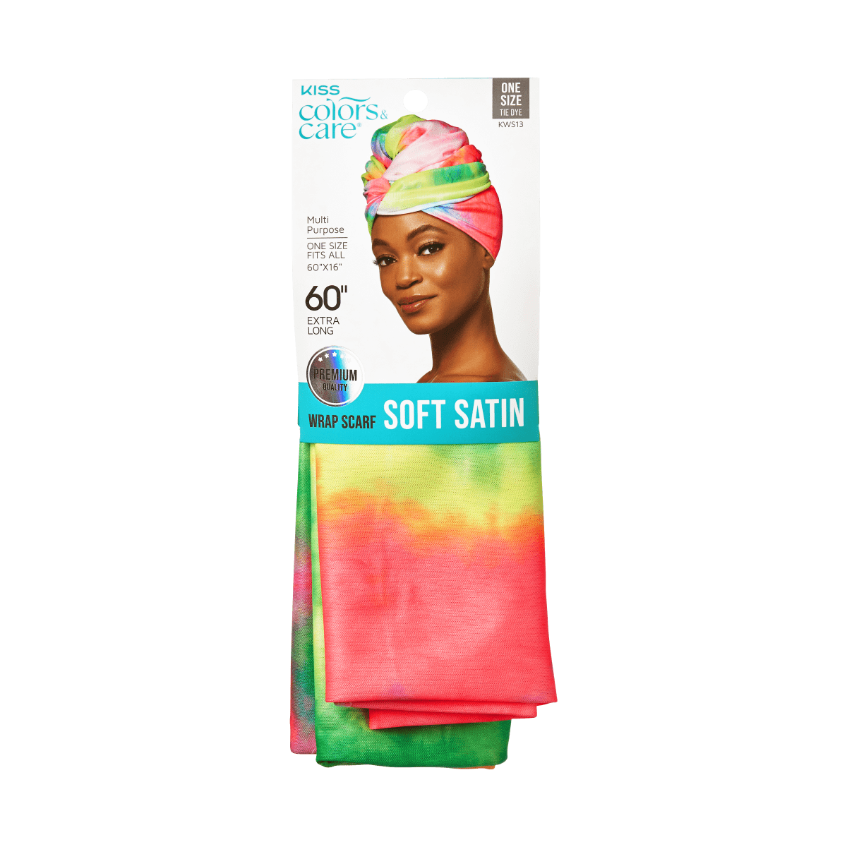 Soft Satin Wrap Scarf - Tie Dye
