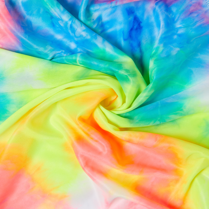 Soft Satin Wrap Scarf Tie Dye 60"L x 16"W - Image 6