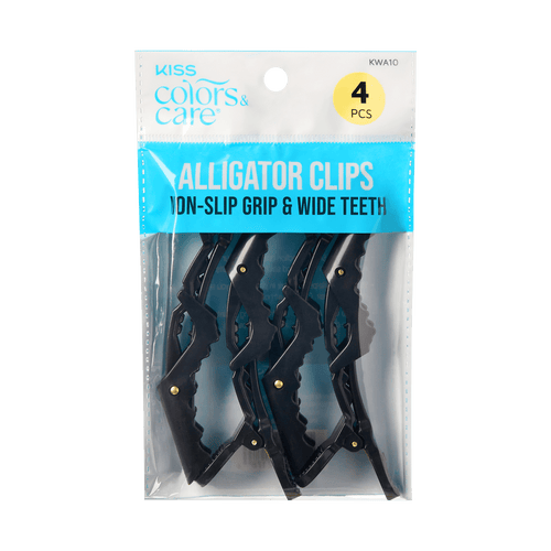 KISS Colors & Care Spring-Loaded Plastic Hair Styling Alligator