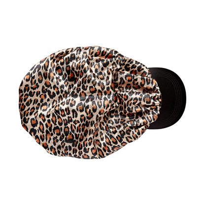Visor Satin Hair Cap XL Leopard - Image 5