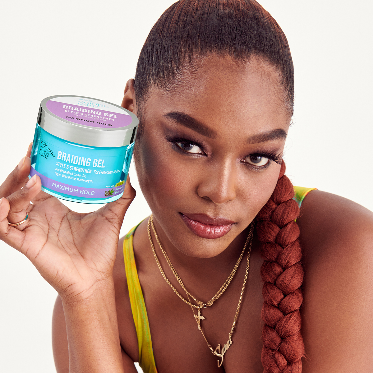 KISS Colors &amp; Care Braiding Gel, Maximum Hold, 6 oz.