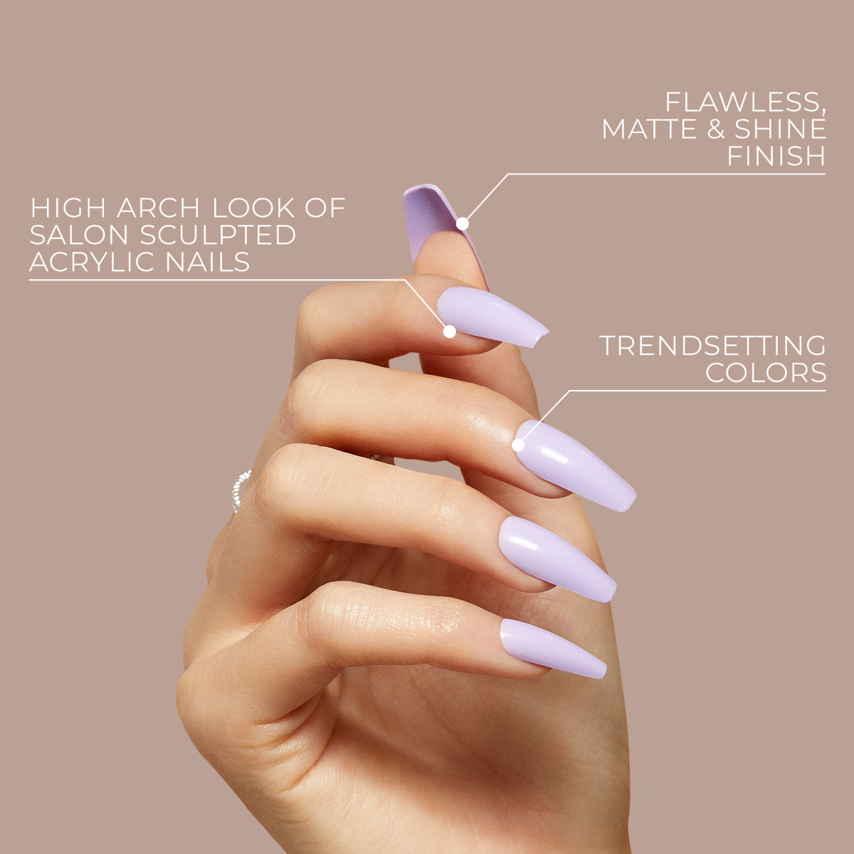 KISS Gel Fantasy Press On Glue Nails - Night After