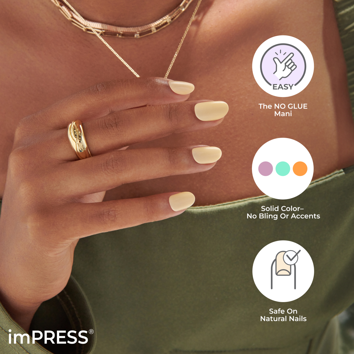 imPRESS Color Press-On Nails - Warm Blanket