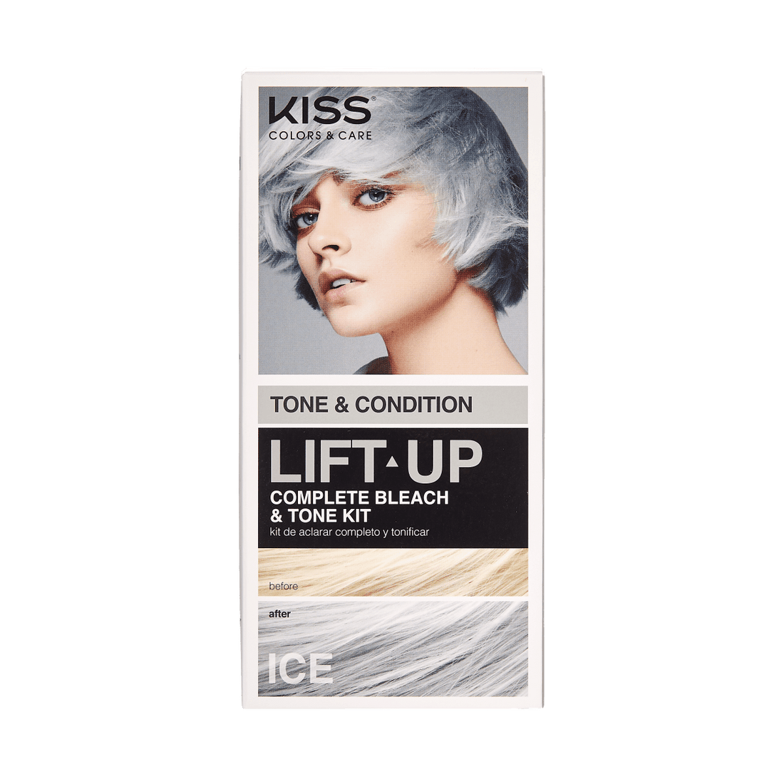 KISS Colors &amp; Care LIFT UP COMPLETE BLEACH &amp; TONE KIT – ICE