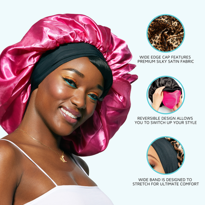 KISS Colors &amp; Care Silky Satin Bonnet Cap - Black