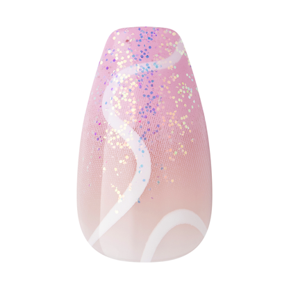 KISS Voguish Fantasy Press On Glue Nails - See U Latte