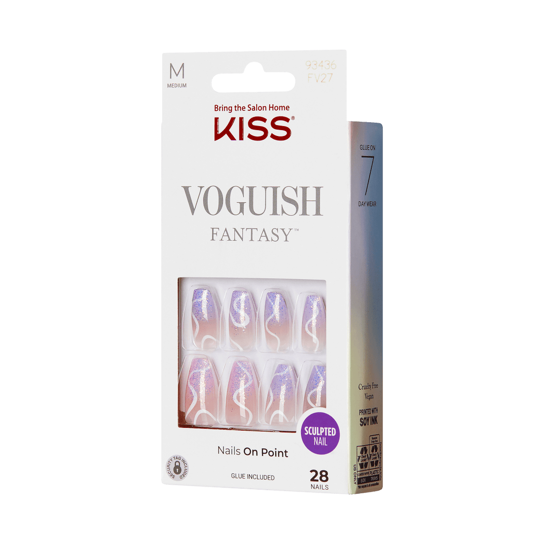 KISS Voguish Fantasy Press On Glue Nails - See U Latte