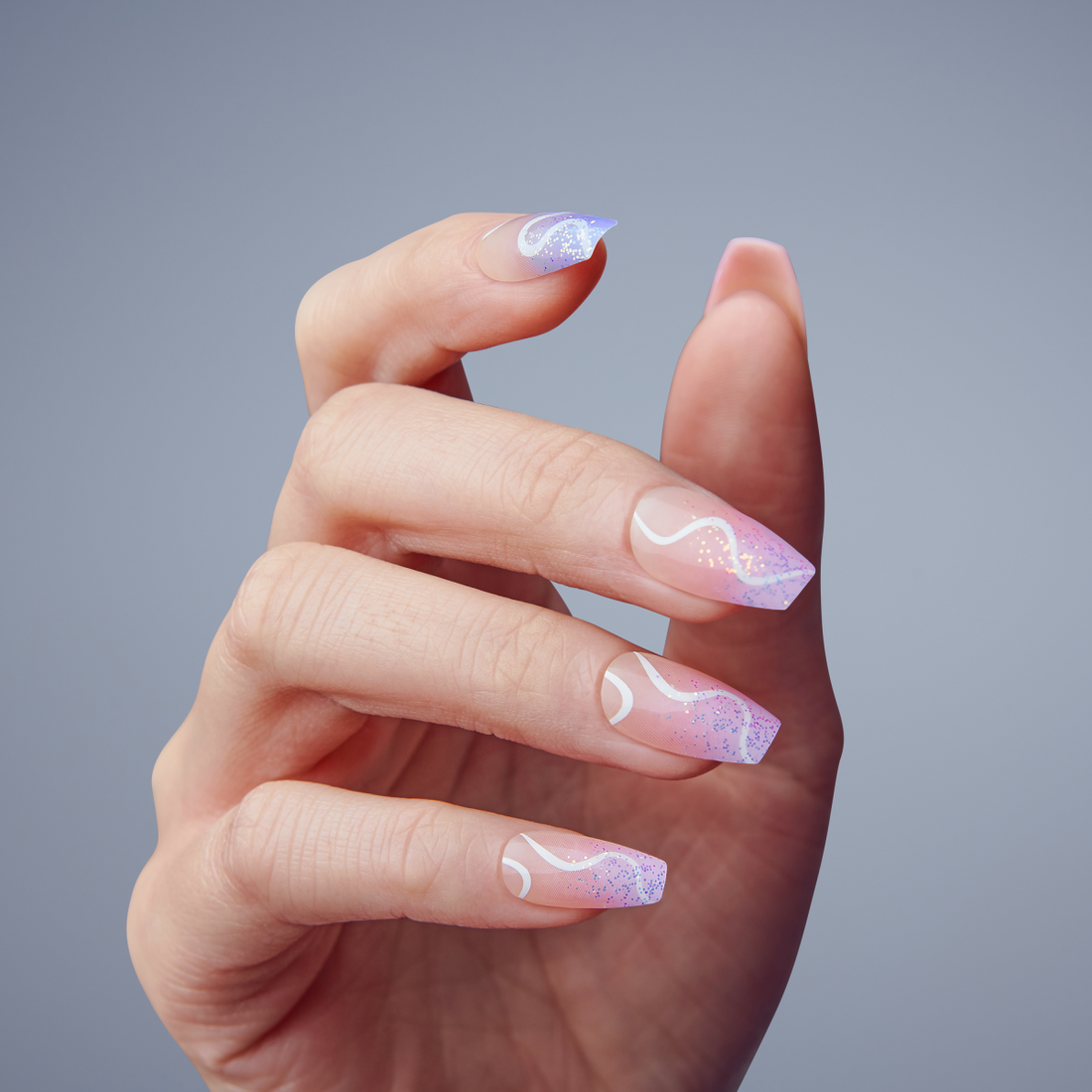 KISS Voguish Fantasy Press On Glue Nails - See U Latte