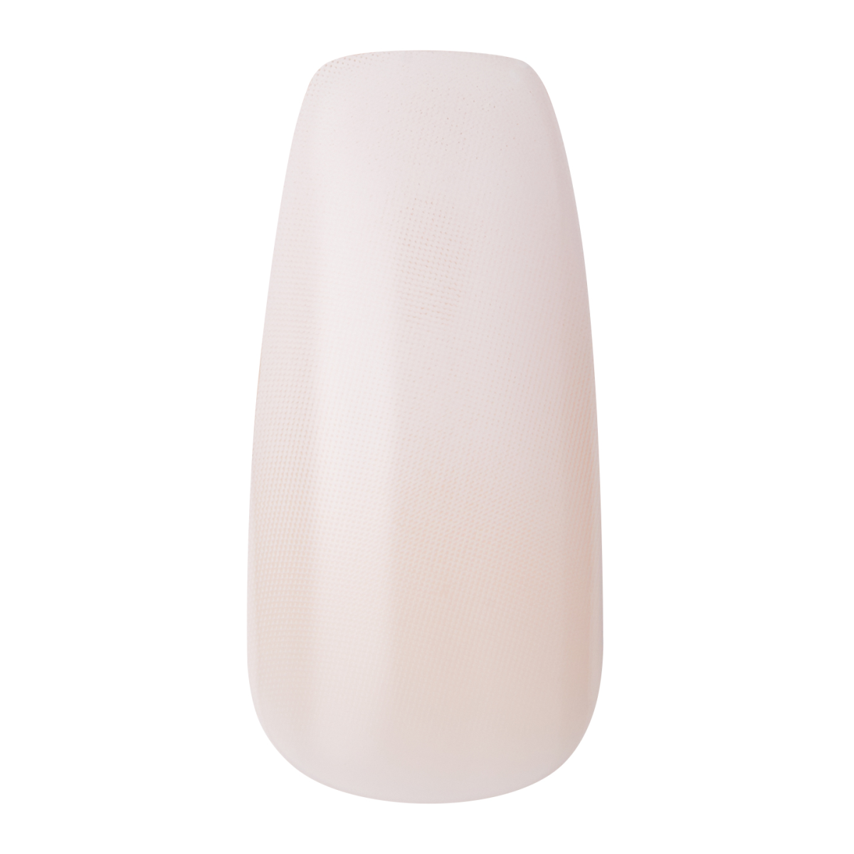 Soft pale pink press-on gel nail with a subtle matte finish, shown close-up against a white background.