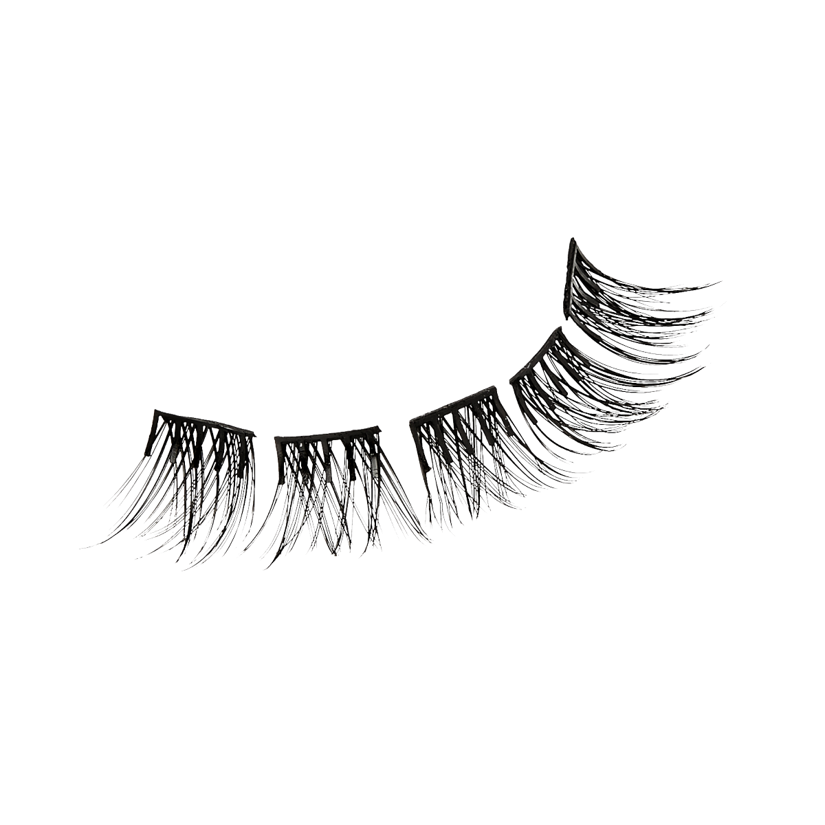 Impress Falsies Pre-Glued False Eyelashes Refills - Voluminous | 30 Lash Clusters, 10mm-14mm