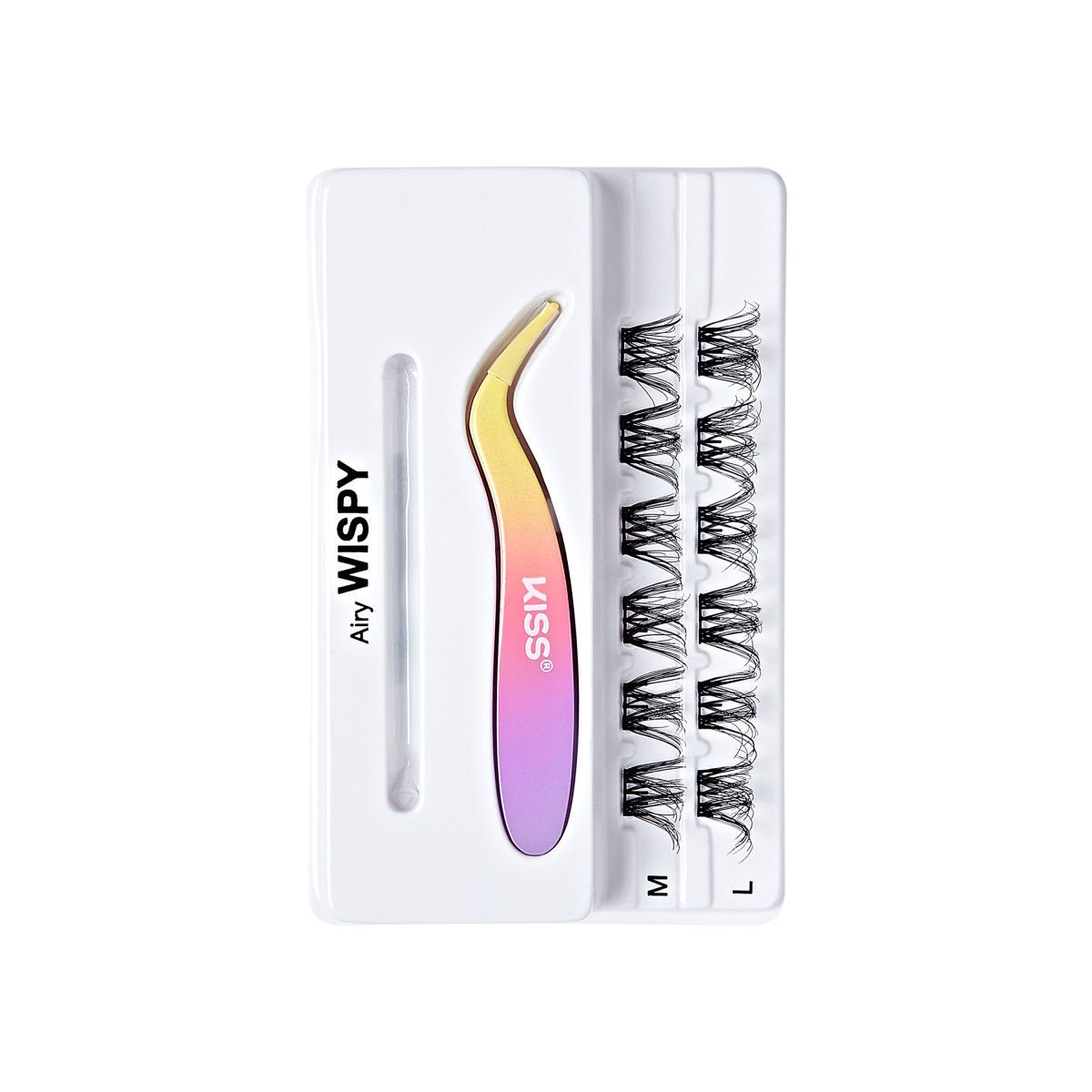 imPRESS Falsies Self Adhesive Eyelashes, 12 Lash Clusters + Applicator - Airy