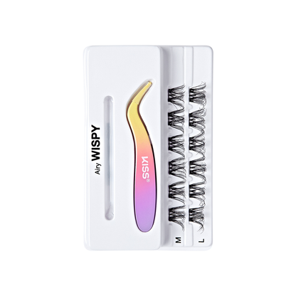 imPRESS Falsies Self Adhesive Eyelashes, 12 Lash Clusters + Applicator - Airy