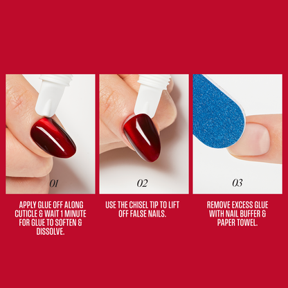 KISS Glue OFF Press On Nails Remover 3-Pack