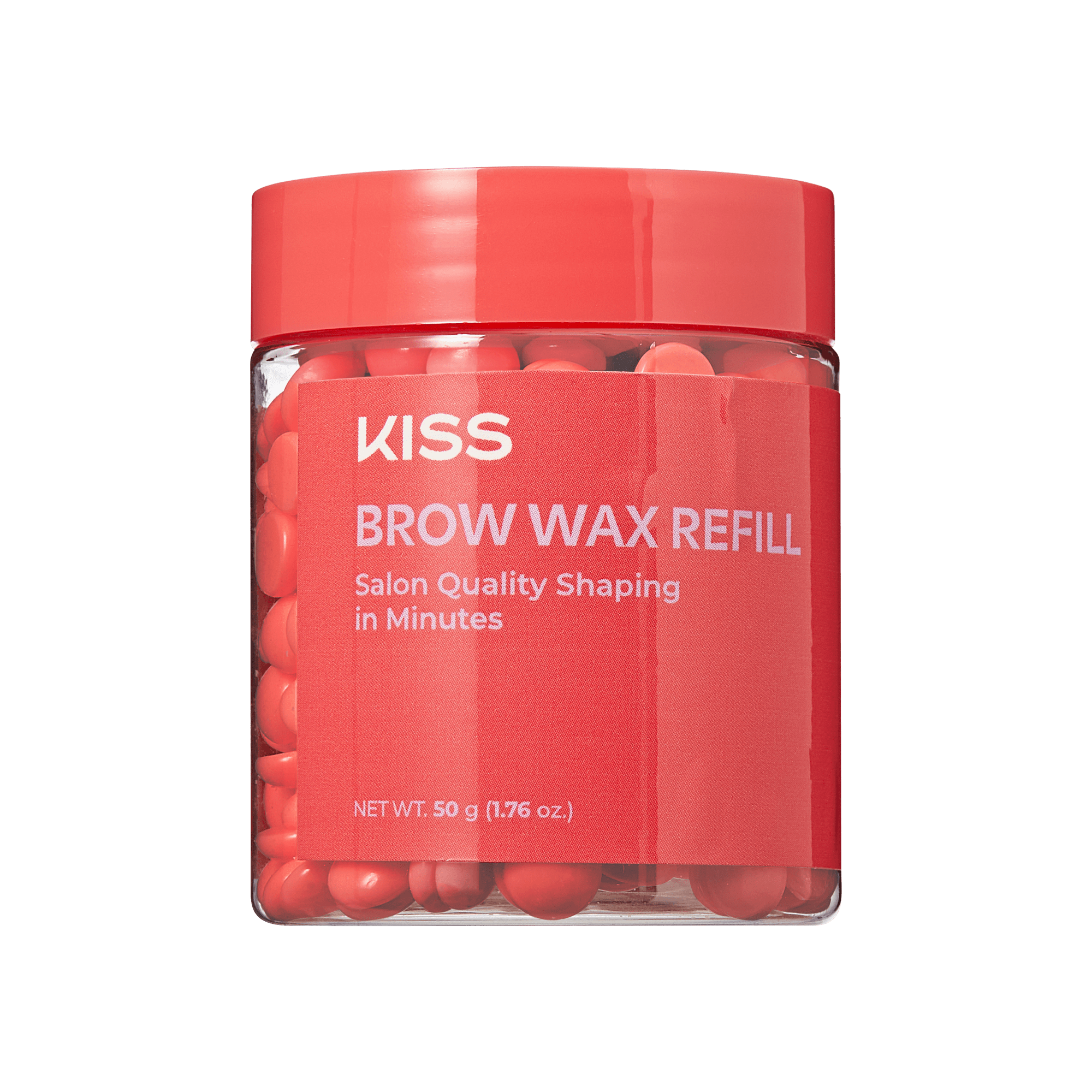 Kiss Brow Wax Kit Refill | Refill, Hard Wax, 10 Applicators, 10 Waxing Strips, 15 Post-Wax Wipes