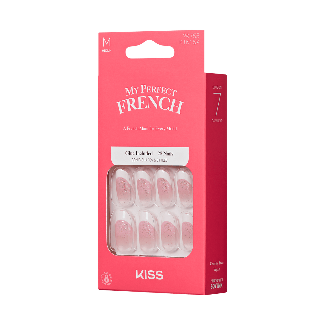 KISS My Perfect French Press On Glue Nails - Jealous