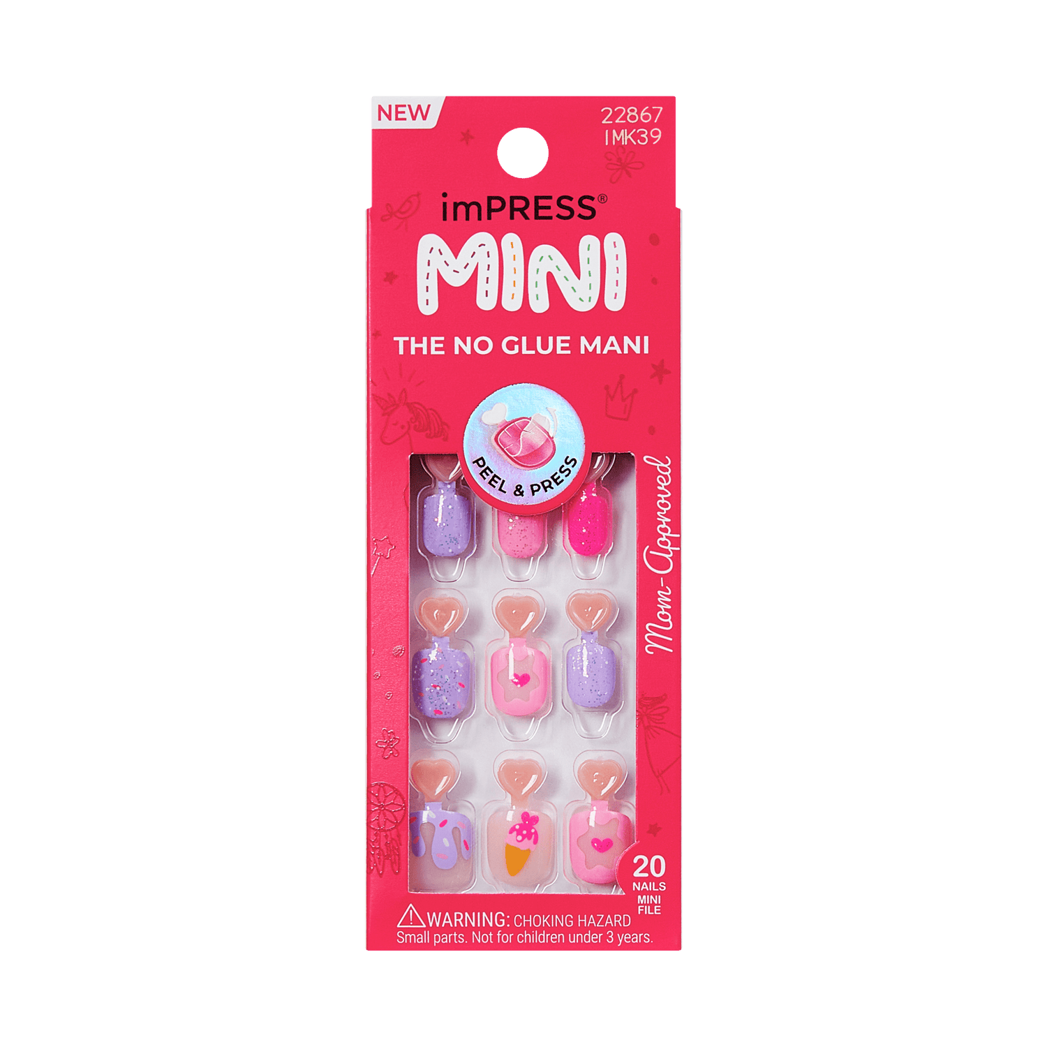imPRESS Mini nail packaging on a green background