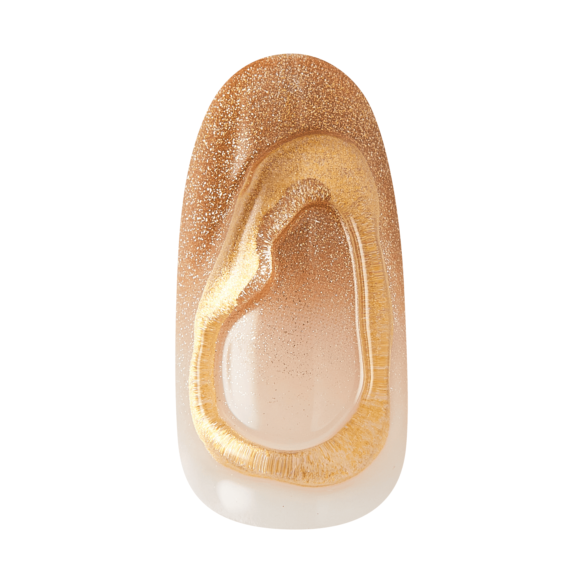 KISS NAIL DRIP Press On Glue Nails - Golden Laughter