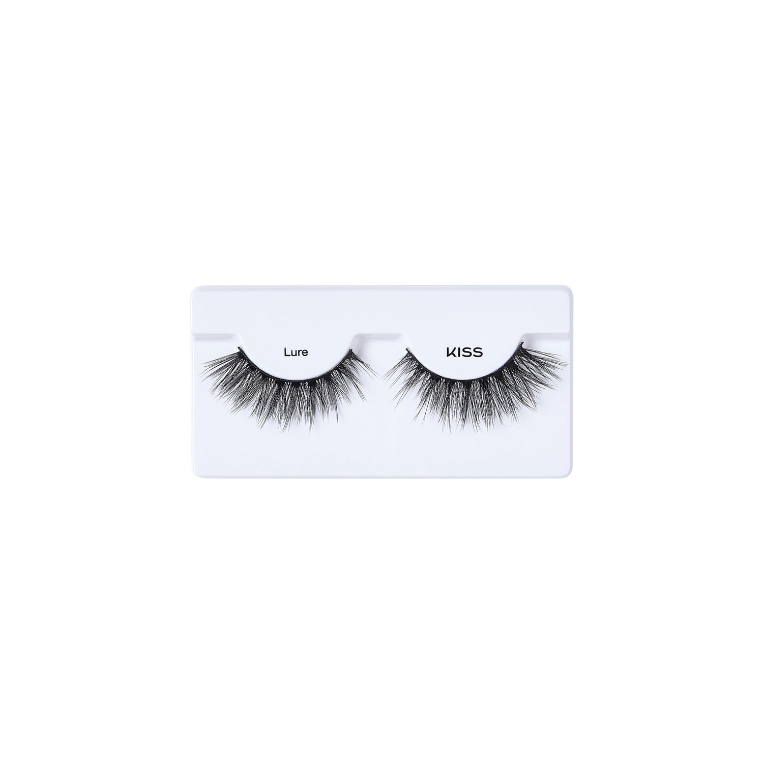 KISS Lure false eyelashes on white packaging strip
