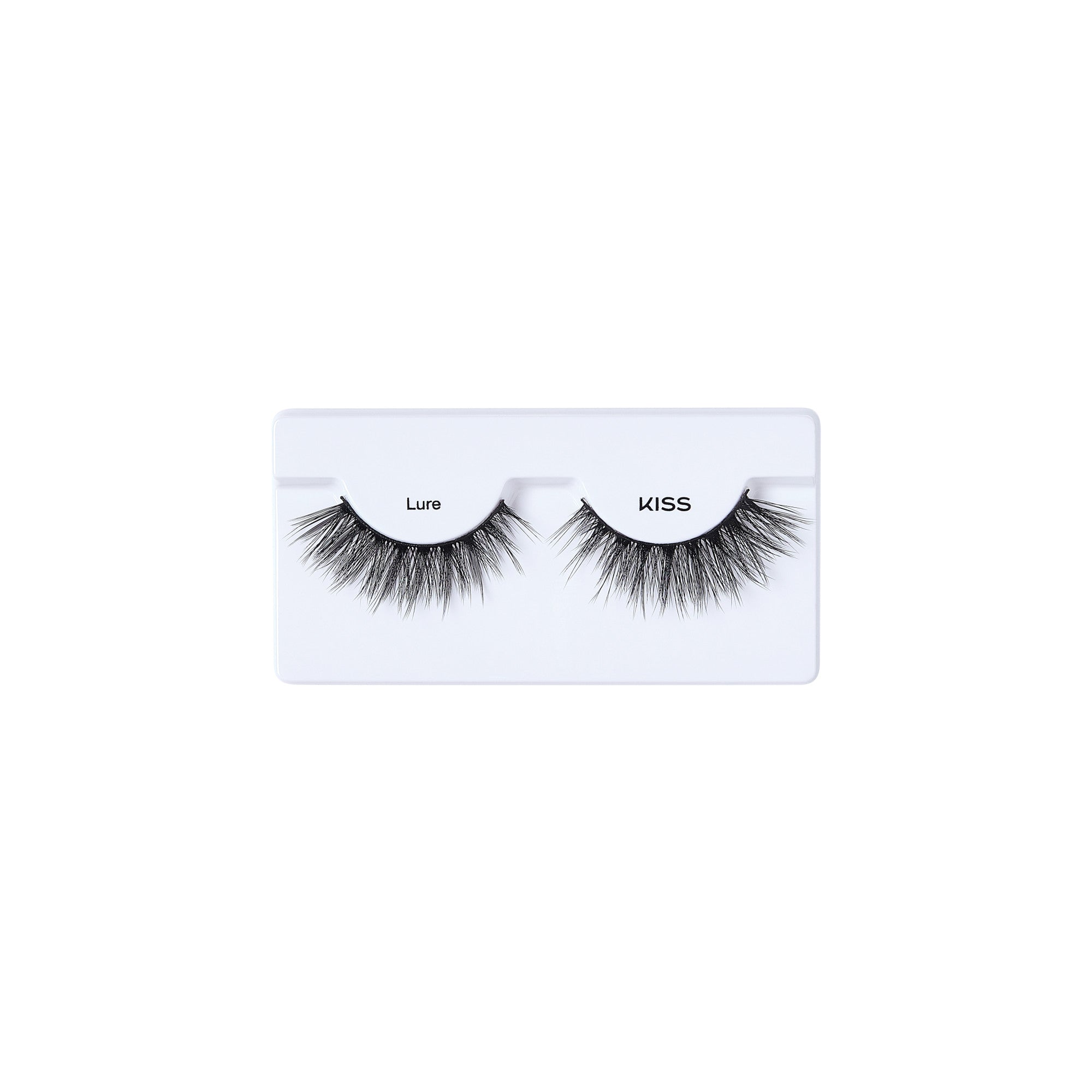 KISS Lure false eyelashes on white packaging strip