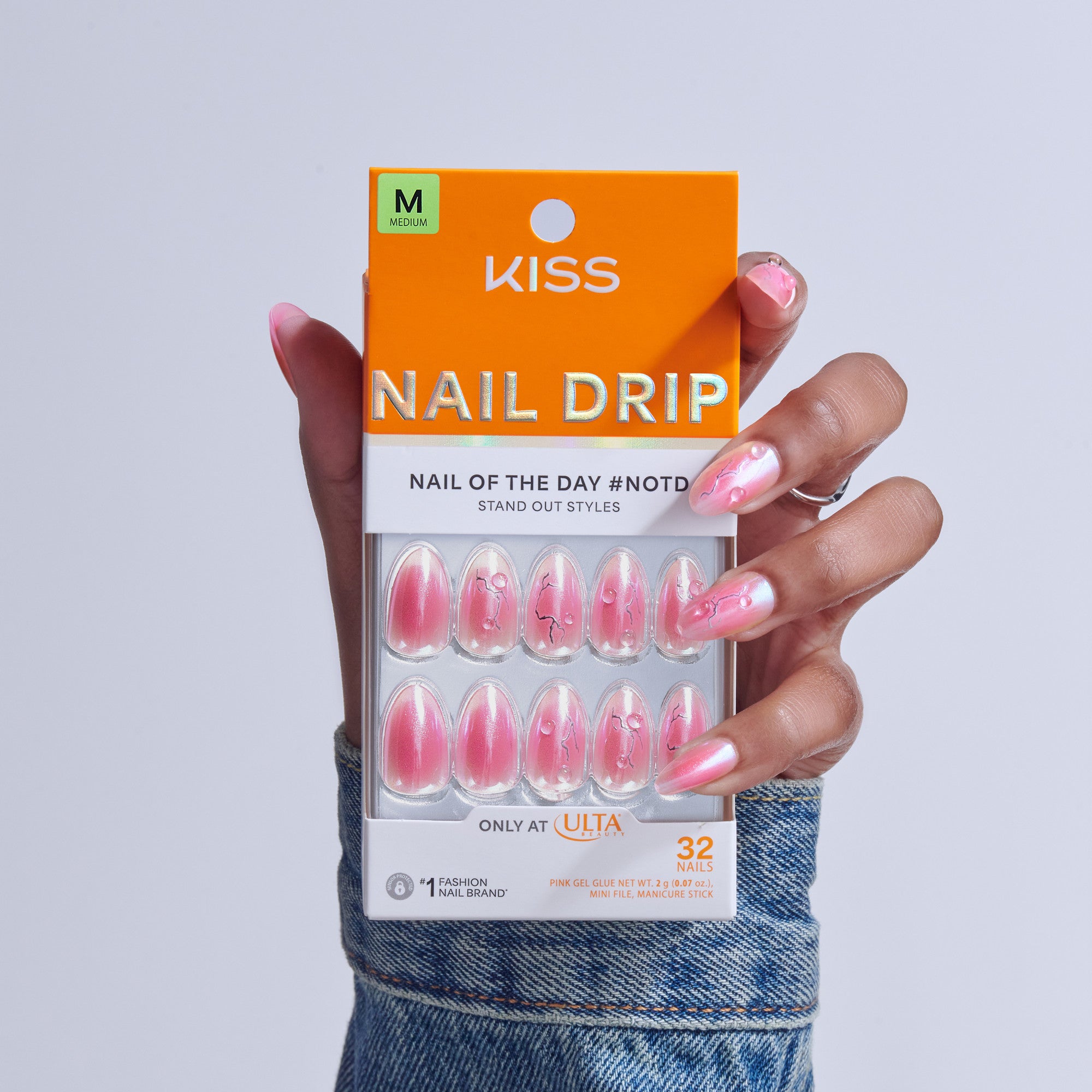 Kiss Nail Drip Press On Fake Glue Nails - Eternal Drift | 3D