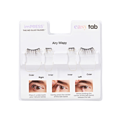 imPRESS Falsies easy tab Self Adhesive Eyelashes– Airy Wispy