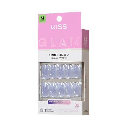 KISS GLAM Embellished Press On Glue Nails - Before It Ends